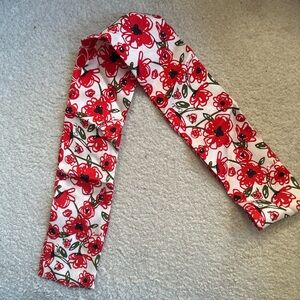 Coach Floral Red and Green Scarf